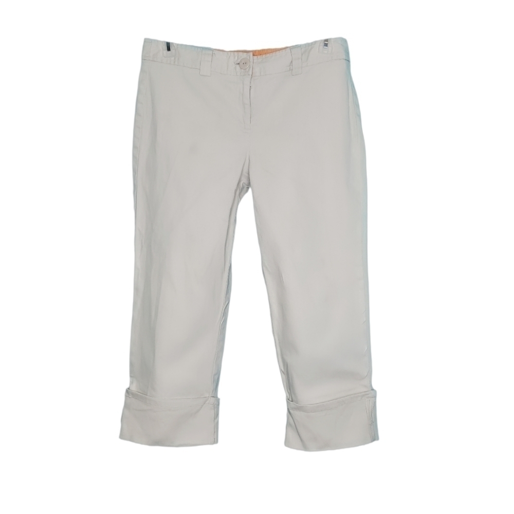 No Boundaries Stretch Cuffed Khaki Capri Pants Women's Size 9